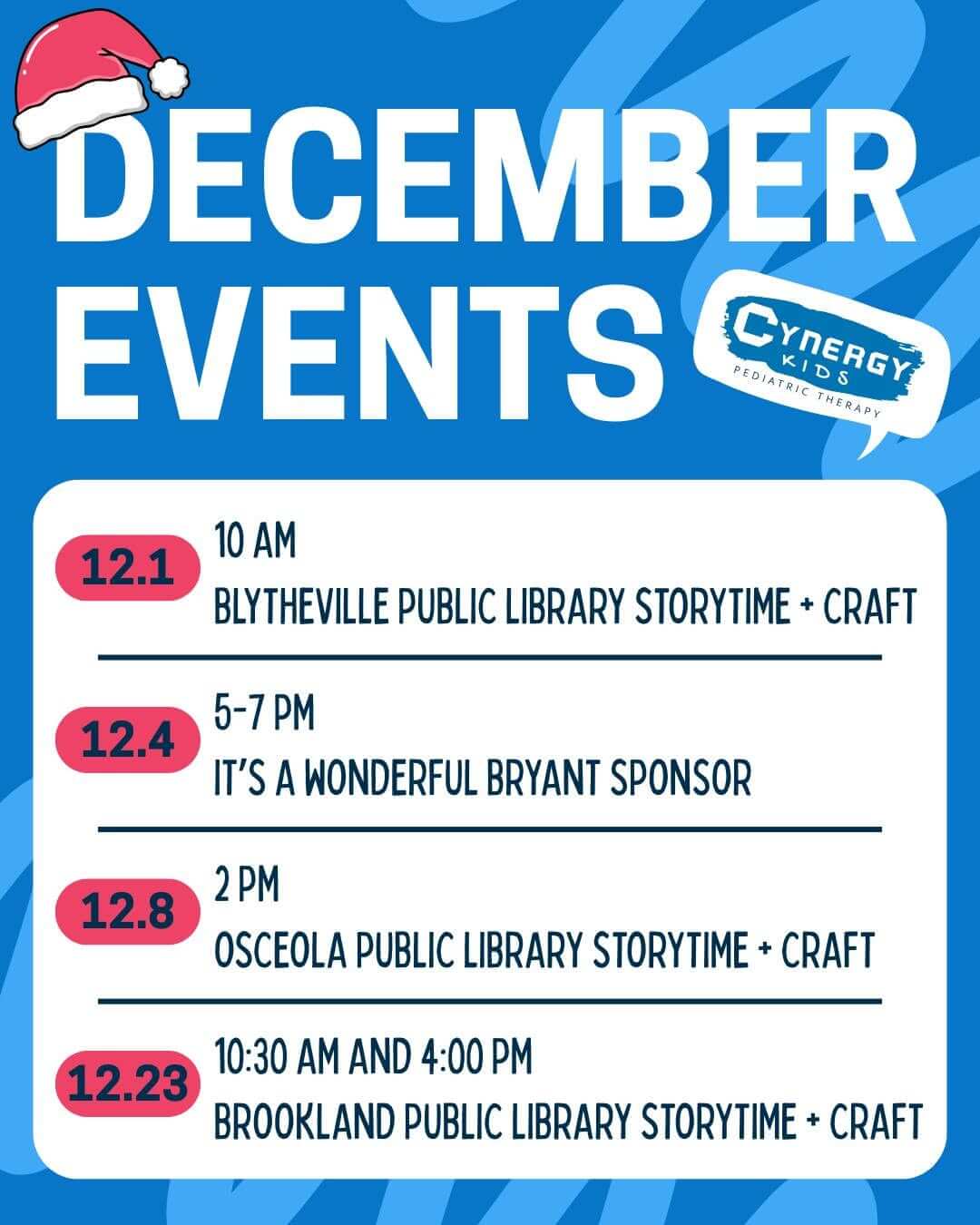 Cynergy December Events